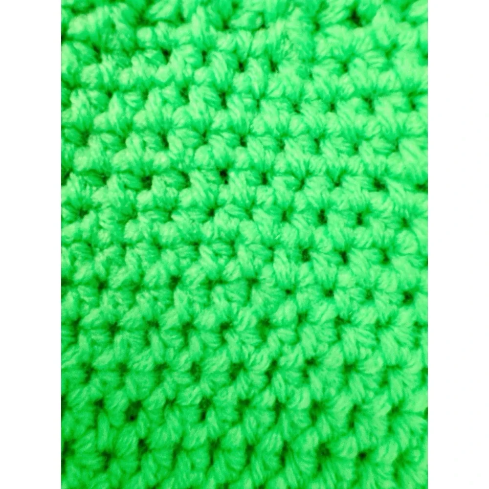 Dog‎ Sweater XS Green Small Breed Handmade Crocheted Pullover Cozy Pet